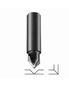 Milling cutter for alubondo bending, 90 degrees, D-12.70mm, holder d-12.7