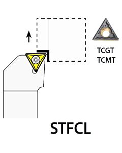 STFCL1212F11, 12x12x80xLH/TC1102,  ISO Turn Holder External, YG1