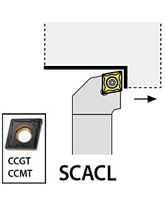 SCACL0808E06,  8X08X70XLH/CC0602,  ISO Turn Holder External, YG