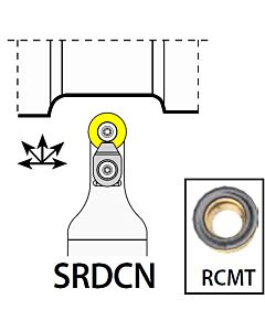 SRDCN2020K12C, 20X20X125XNH/RC1204,  ISO Turn Holder External, YG