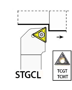 STGCL1616H11, 16x16x100xLH/TC1102,  ISO Turn Holder External, YG1