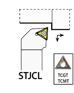 STJCL1212F11, 12x12x80xLH/TC1102,  ISO Turn Holder External, YG1