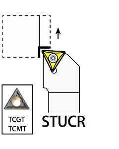 STUCR1212F11, 12X12X80XRH/TC1102,  ISO Turn Holder External, YG