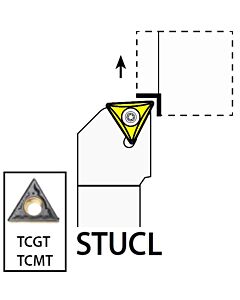 STUCL1212F11, 12x12x80xLH/TC1102,  ISO Turn Holder External, YG1