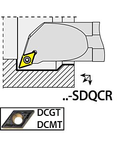 S10K-SDQCR07, 13x10x125xRH/DC0702,  ISO Turn Holder Internal, YG1