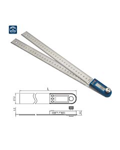 200mm, Stainless Digital Protractor, resolution 0.05