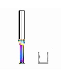 M12.0x1.75, Threading end mill carbide 33x10x75, Z4, T1, DLC coating